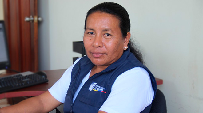 Elvia Andy, responsable de Salud Intercultural del distrito Arajuno