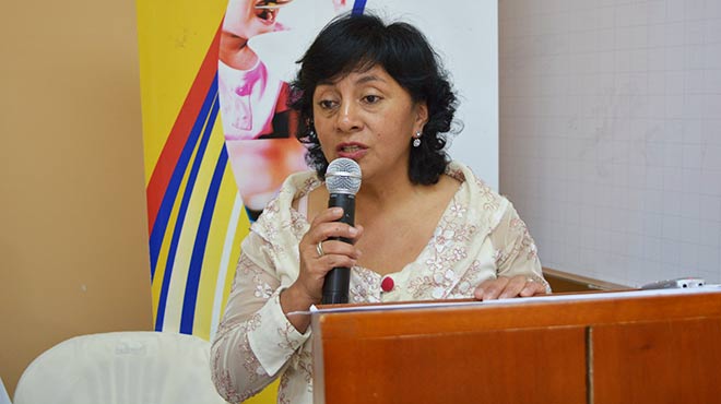 Jennith Plaza, coordinadora del curso nacional de Enfermera