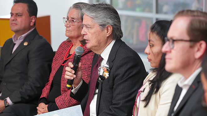 Guillermo Lasso, presidente de la Repblica, da a conocer el proyecto de ley.