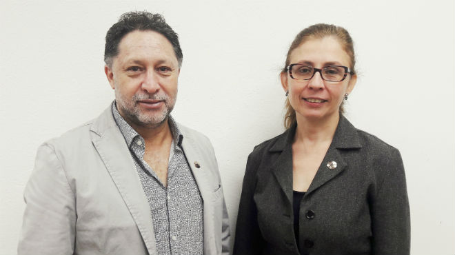 Csar Paz y Mio y Paola Leone, investigadores de la UTE.