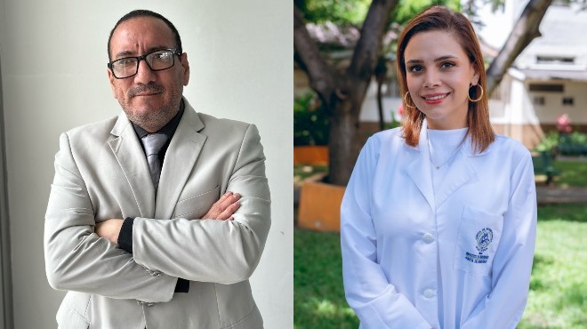 Gabriel Ordez, del MSP y Diana Murillo, de la JBG. 